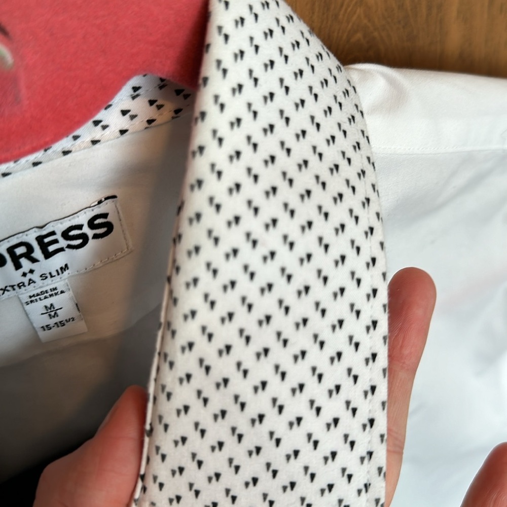 Express Extra Slim Fit White Button Down - image 3